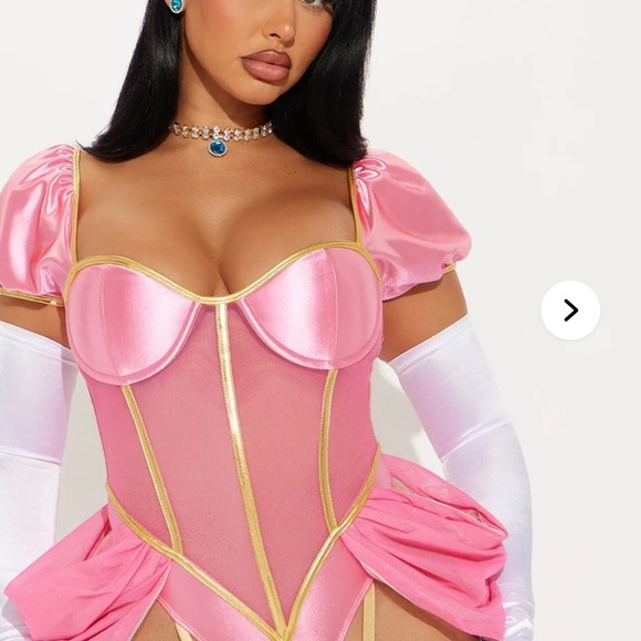 Video Game Princess 6 Piece Costume Set PINK small - Picture 2 of 12